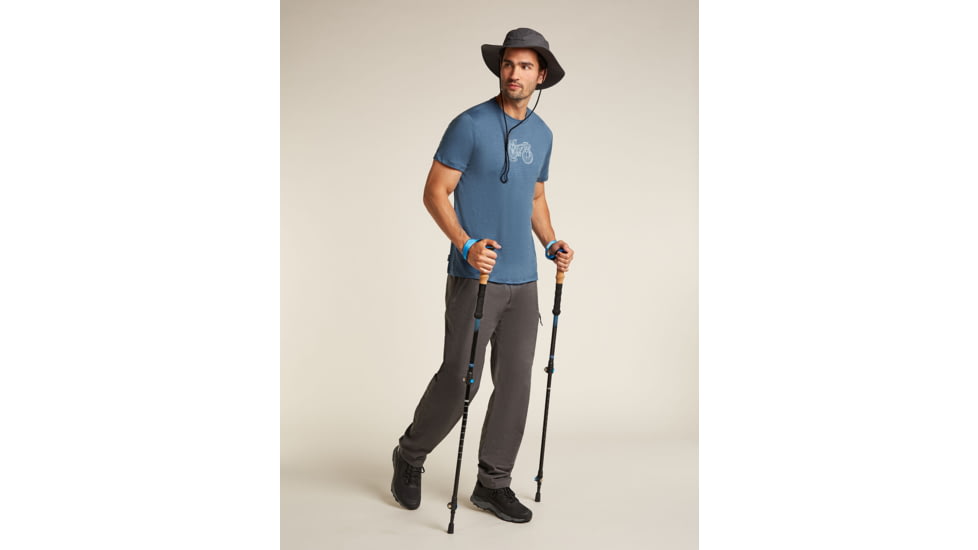 Icebreaker Merino 150 Tech Lite SS T-Shirt Adventure Ride - Mens, Dawn, 2XL, IB0A576IA76XXL