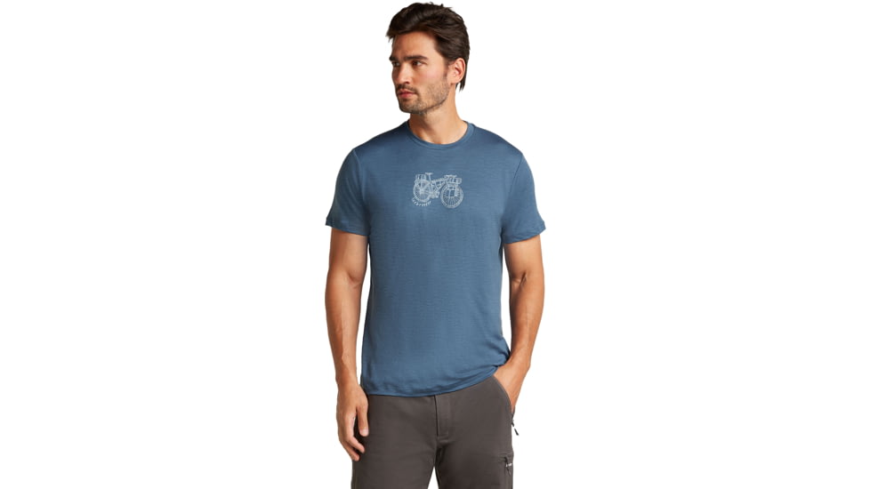 Icebreaker Merino 150 Tech Lite SS T-Shirt Adventure Ride - Mens, Dawn, 2XL, IB0A576IA76XXL