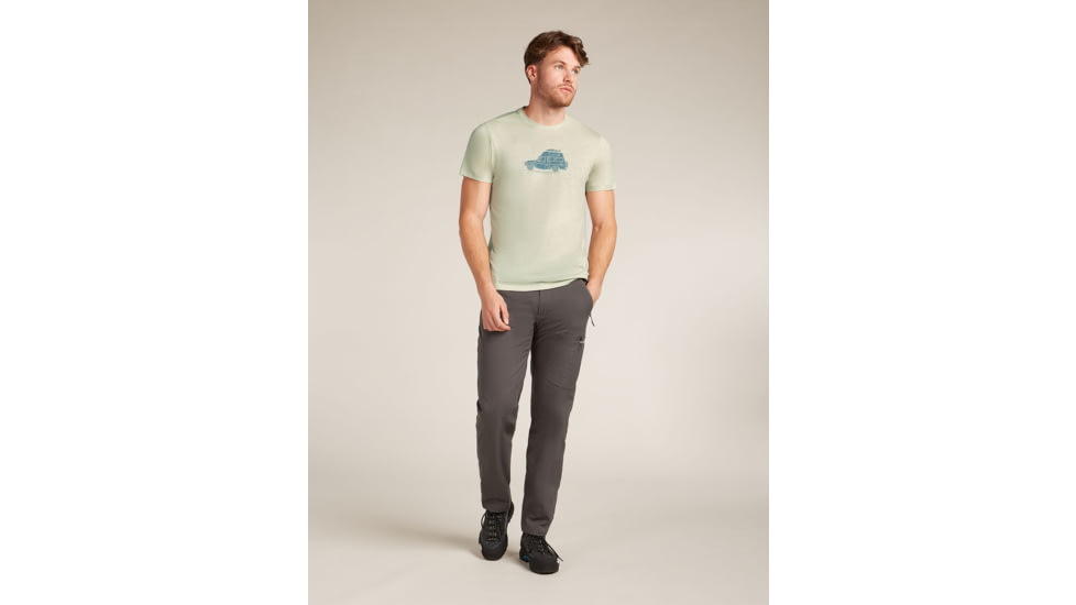 Icebreaker Merino 150 Tech Lite SS T-Shirt Cosy Camper - Mens, Ashen, 2XL, IB0A576E01TXXL