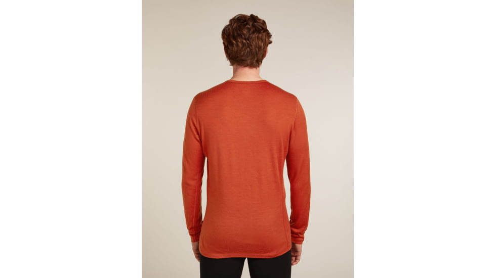 Icebreaker Merino 200 Oasis Long Sleeve Crew Thermal Top - Mens, Agate, Large, IB1043650GSL