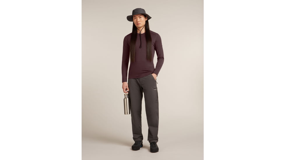 Icebreaker Merino 200 Oasis Long Sleeve Crew Thermal Top - Mens, Java, Extra Large, IB1043650GWXL