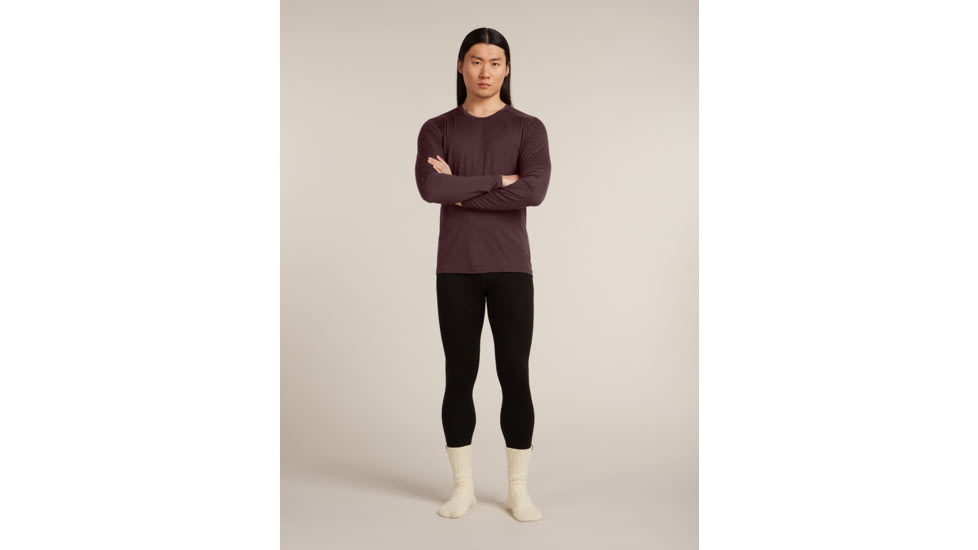 Icebreaker Merino 200 Oasis Long Sleeve Crew Thermal Top - Mens, Java, Extra Large, IB1043650GWXL