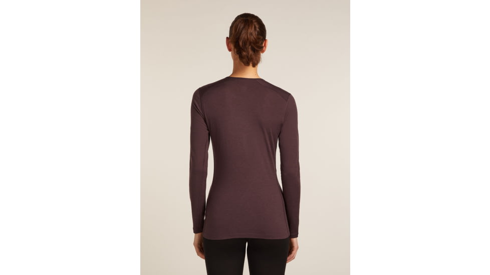 Icebreaker Merino 200 Oasis Long Sleeve Crew Thermal Top - Womens, Java, Medium, IB1043750GWM