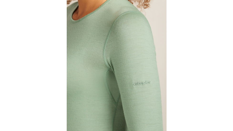 Icebreaker Merino 200 Oasis Long Sleeve Crew Thermal Top - Womens, Seaglass, Medium, IB1043750GZM