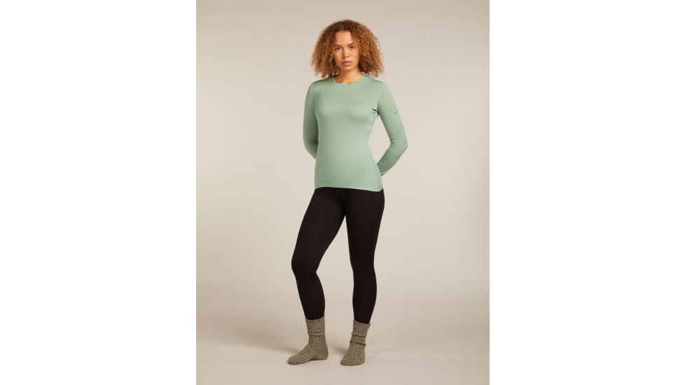 Icebreaker Merino 200 Oasis Long Sleeve Crew Thermal Top - Womens, Seaglass, Medium, IB1043750GZM