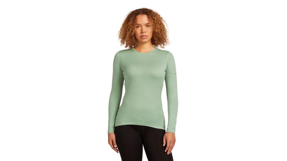 Icebreaker Merino 200 Oasis Long Sleeve Crew Thermal Top - Womens, Seaglass, Medium, IB1043750GZM