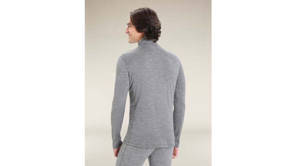 Icebreaker Merino 200 Oasis Long Sleeve Half Zip Thermal Top - Mens, Gritstone HTHR, Extra Large, IBB04367013XL