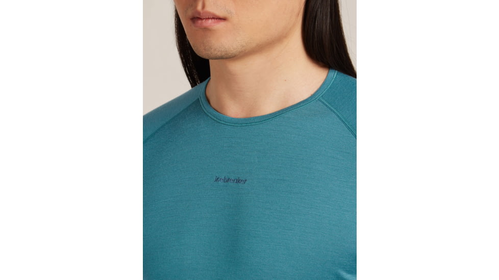 Icebreaker Merino 200 ZoneKnit Long Sleeve Crew Thermal Top - Mens, Atlantis/Topaz/CB, Extra Large, IB0A579O0J7XL