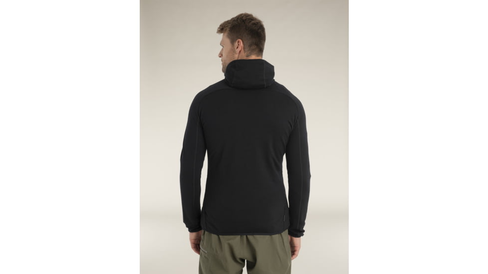 Icebreaker Merino 260 Quantum LS Zip Hoodie - Men's, Black, Small, IBBA56W2001S