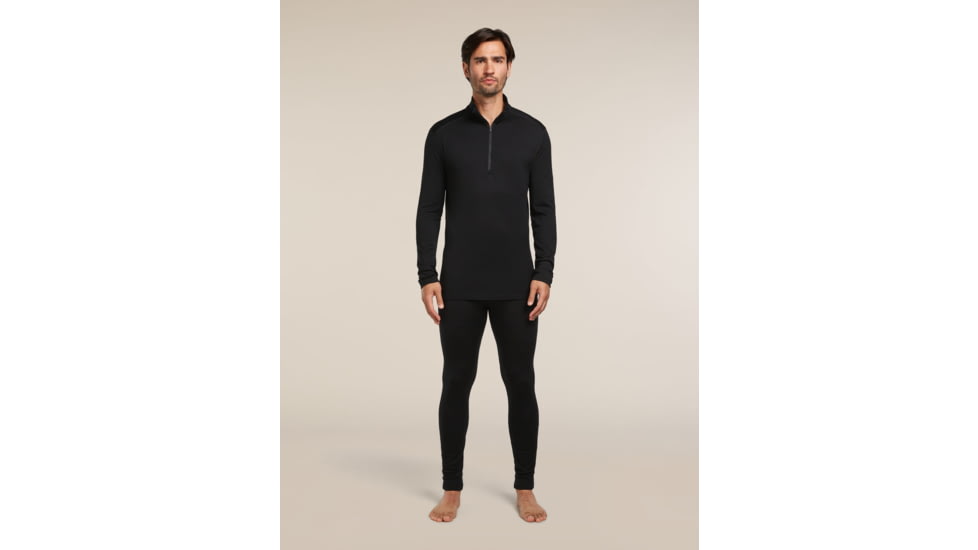 Icebreaker Merino 260 Tech Long Sleeve Half Zip Thermal Top - Mens, Black, Large, IBB04372001L