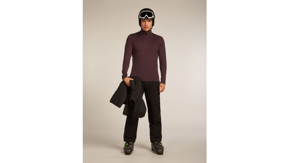 Icebreaker Merino 260 Tech Long Sleeve Half Zip Thermal Top - Mens, Java, Medium, IBB043720GWM