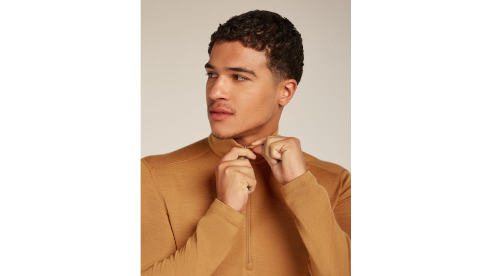 Icebreaker Merino 260 Tech Long Sleeve Half Zip Thermal Top - Mens, Trail, Extra Large, IBB043720GRXL