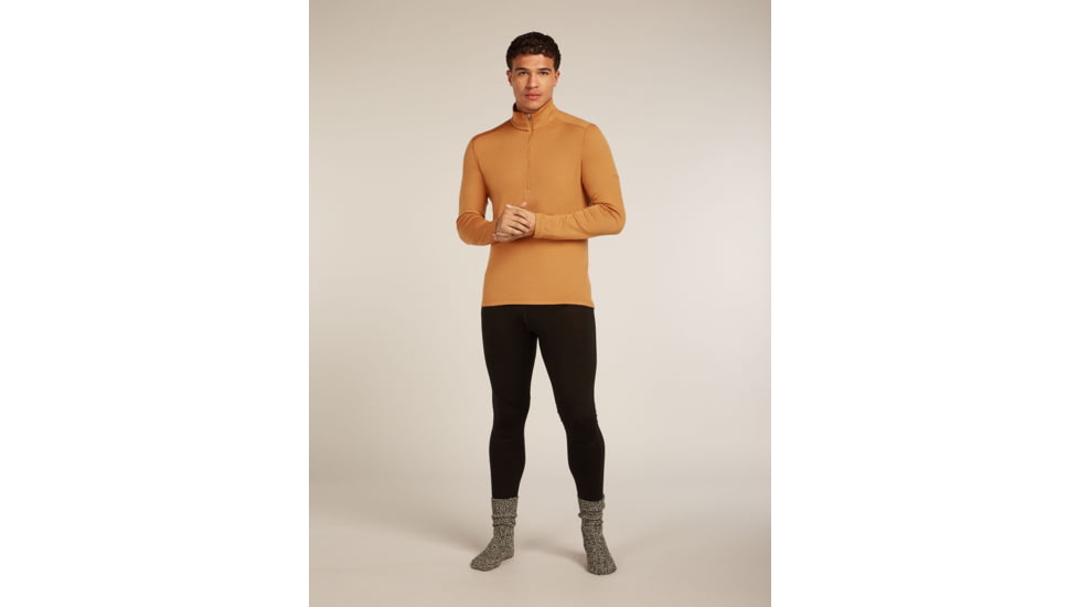 Icebreaker Merino 260 Tech Long Sleeve Half Zip Thermal Top - Mens, Trail, Extra Large, IBB043720GRXL