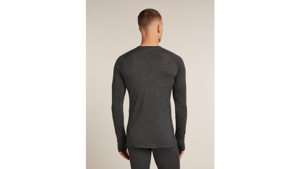 Icebreaker Merino 260 ZoneKnit Long Sleeve Crew Thermal Top - Mens, Jet HTHR, Extra Large, IB0A57CI011XL