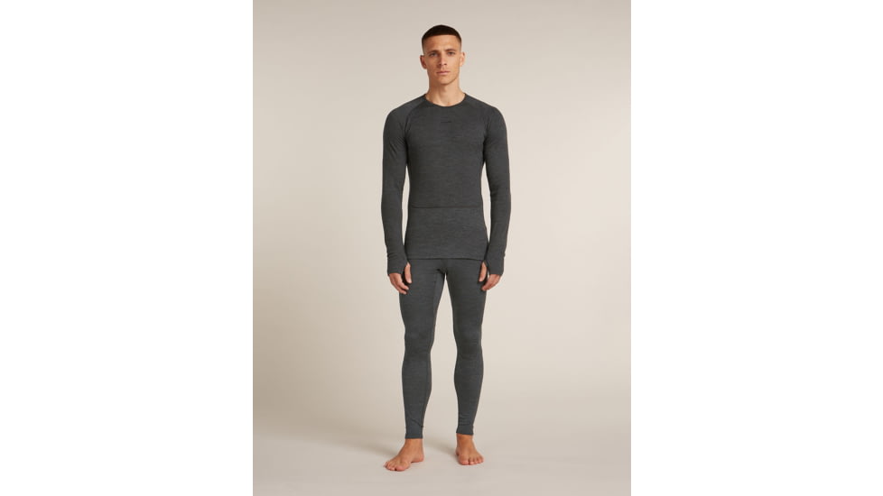 Icebreaker Merino 260 ZoneKnit Long Sleeve Crew Thermal Top - Mens, Jet HTHR, Extra Large, IB0A57CI011XL