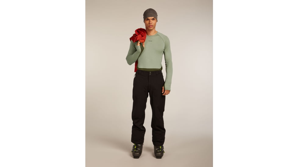Icebreaker Merino 260 ZoneKnit Long Sleeve Crew Thermal Top - Mens, Loden/Lichen/CB, Extra Large, IB0A57CI0JFXL