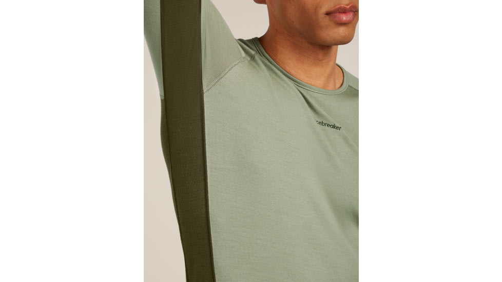 Icebreaker Merino 260 ZoneKnit Long Sleeve Crew Thermal Top - Mens, Loden/Lichen/CB, Extra Large, IB0A57CI0JFXL