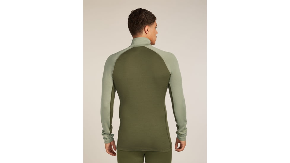 Icebreaker Merino 260 ZoneKnit Long Sleeve Half Zip Thermal Top - Mens, Loden/Lichen/CB, Extra Large, IB0A57CJ0JFXL