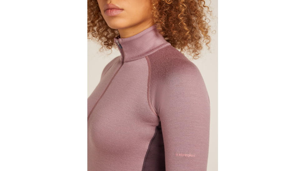 Icebreaker Merino 260 ZoneKnit Long Sleeve Half Zip Thermal Top - Womens, Java/Summit/CB, Small, IB0A57CM0JQS