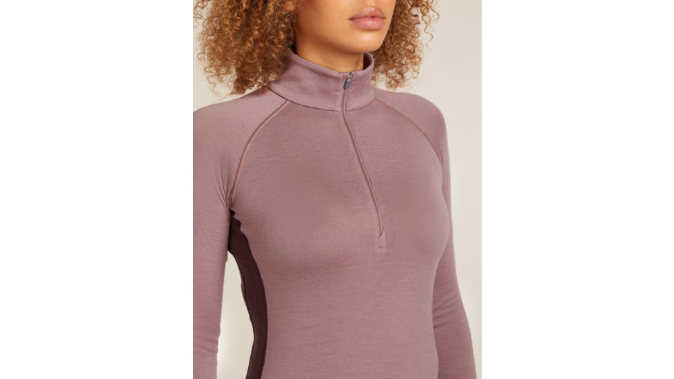 Icebreaker Merino 260 ZoneKnit Long Sleeve Half Zip Thermal Top - Womens, Java/Summit/CB, Small, IB0A57CM0JQS
