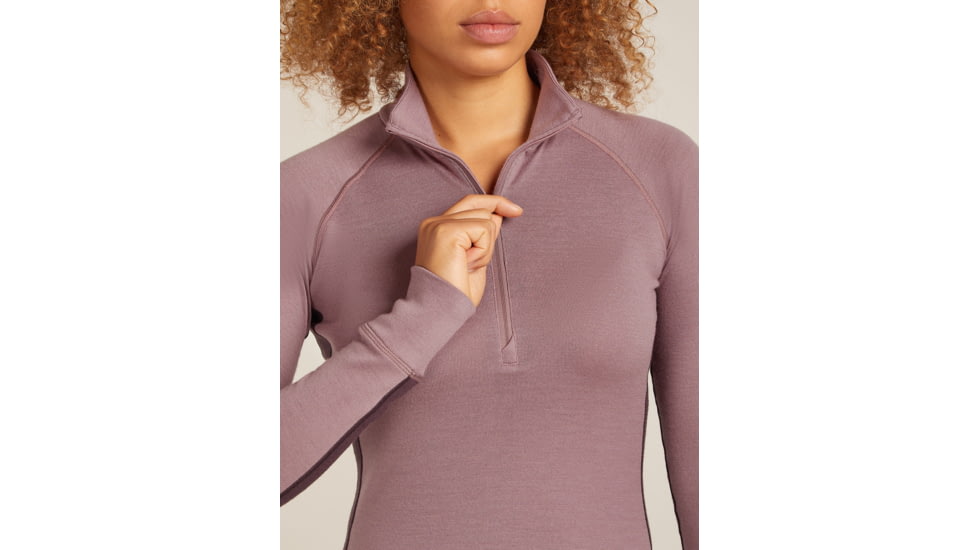 Icebreaker Merino 260 ZoneKnit Long Sleeve Half Zip Thermal Top - Womens, Java/Summit/CB, Small, IB0A57CM0JQS