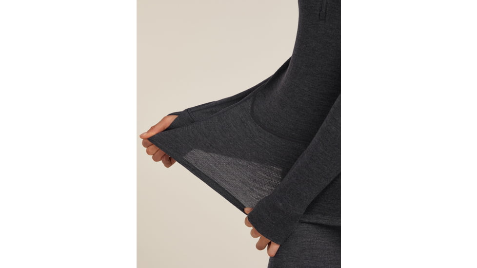 Icebreaker Merino 260 ZoneKnit Long Sleeve Half Zip Thermal Top - Womens, Jet HTHR, Large, IB0A57CM011L