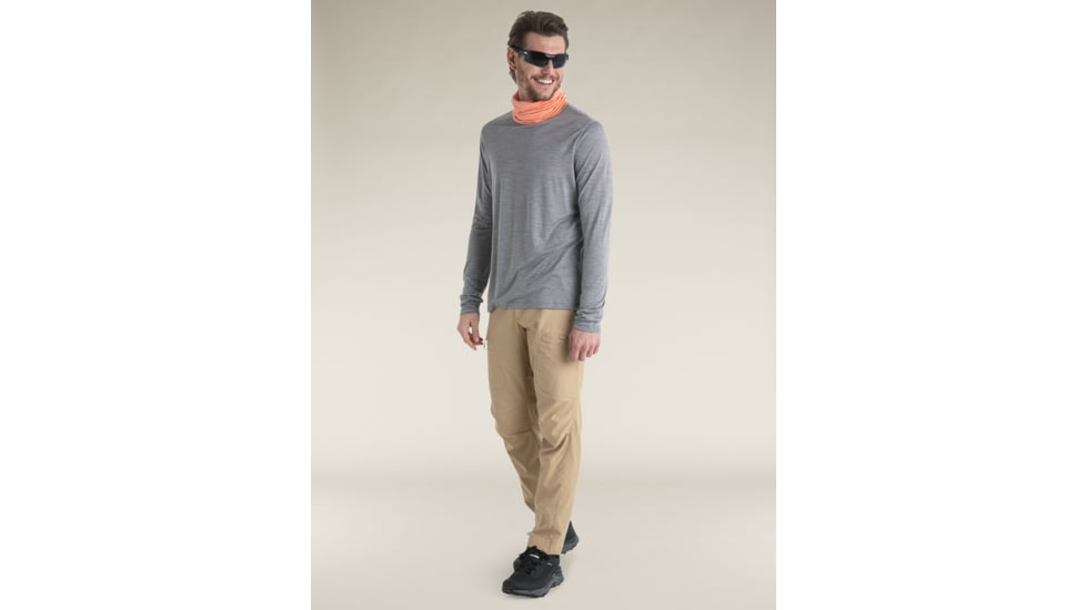 Icebreaker Merino Blend 125 Cool-Lite Sphere Long Sleeve Tee - Mens, Metro HTHR, Medium, IB0A56ZL016M