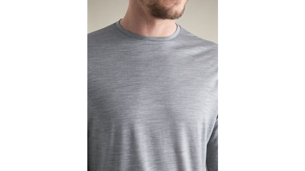 Icebreaker Merino Blend 125 Cool-Lite Sphere Long Sleeve Tee - Mens, Metro HTHR, Medium, IB0A56ZL016M