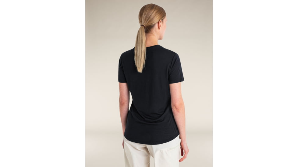 Icebreaker Merino Blend 125 Cool-Lite Sphere SS T-Shirt - Womens, Black, Extra Small, IB0A56ZO001XS
