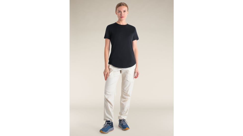 Icebreaker Merino Blend 125 Cool-Lite Sphere SS T-Shirt - Women's, Black, Extra Small, IB0A56ZO001XS