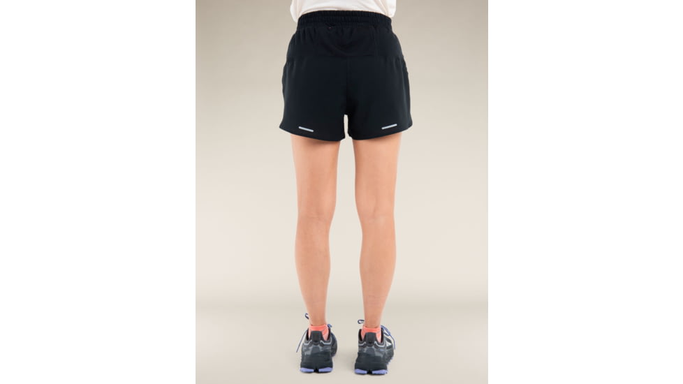 Icebreaker Merino Blend 125 ZoneKnit Speed 3 Shorts - Womens, Black, Medium, IB0A56XM001M