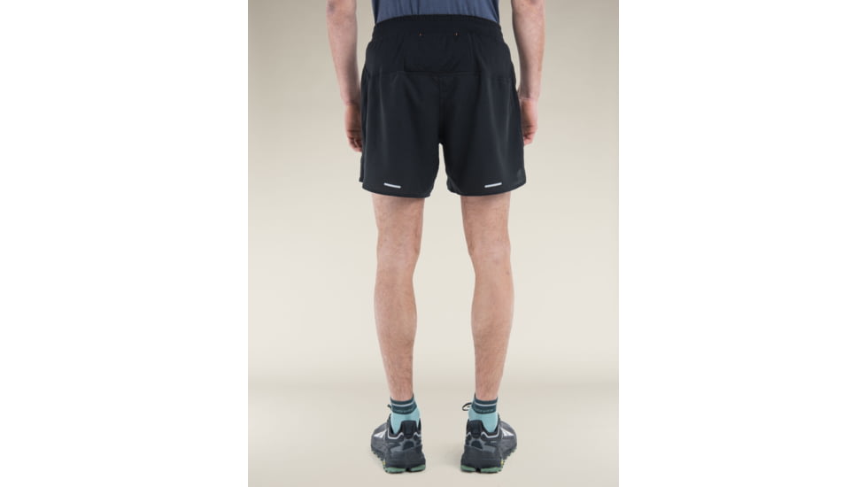 Icebreaker Merino Blend 125 ZoneKnit Speed 6 Shorts - Mens, Black, Medium, IB0A56X9001M