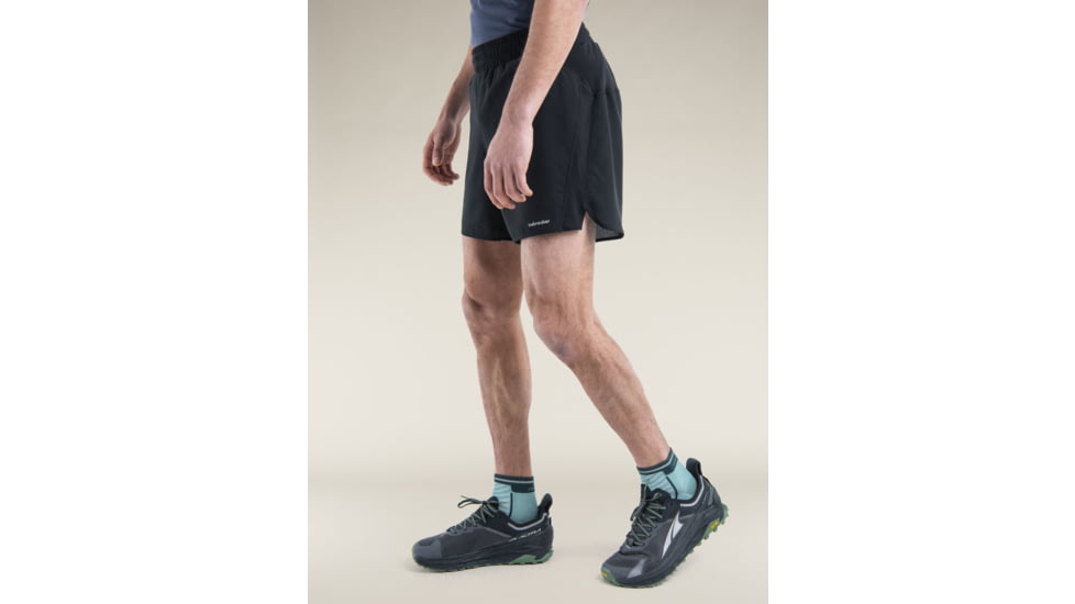 Icebreaker Merino Blend 125 ZoneKnit Speed 6 Shorts - Mens, Black, Medium, IB0A56X9001M