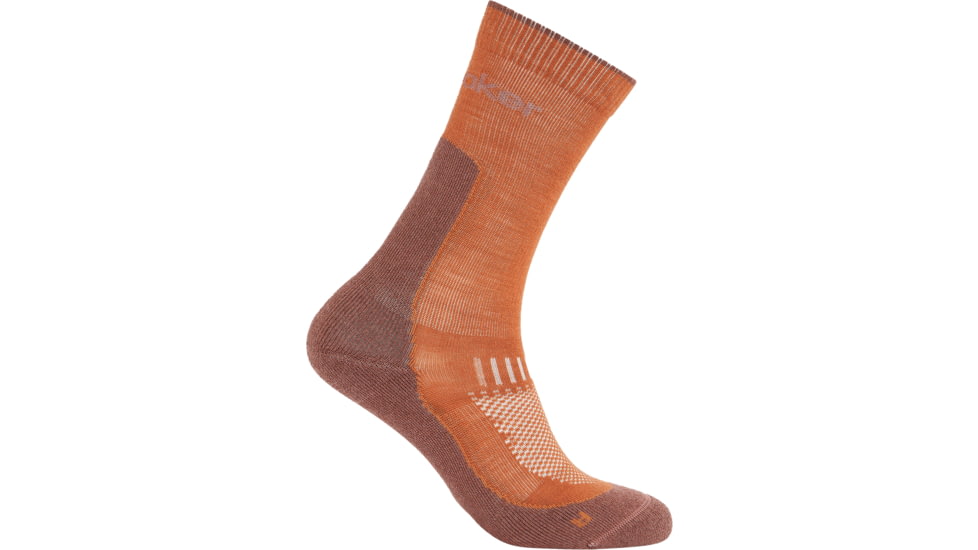 Icebreaker Merino Hike+ Light Crew Socks - Men's, Dusty Clay/Carob, Large, IB0A578O0D7L