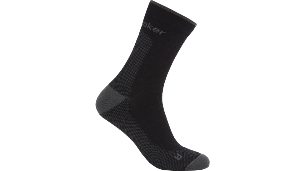 Icebreaker Merino Hike+ Ultralight Quarter Socks - Men's, Black/Obsidian, Medium, IB0A578R0FBM