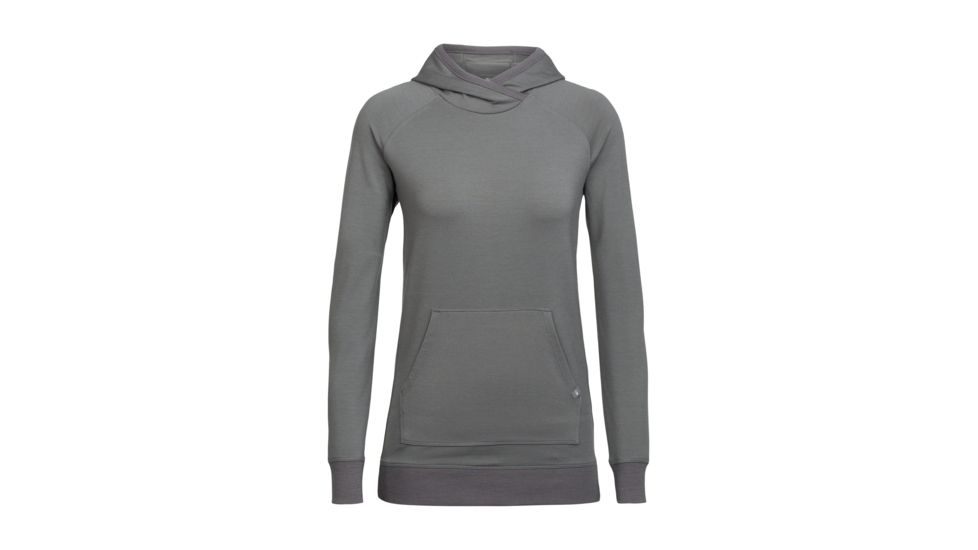 Icebreaker Mira Pullover Hoody, Metal, L, 104094001L