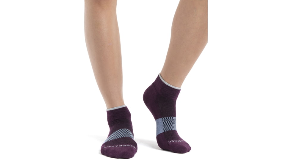 Icebreaker Multisport Light Mini Socks - Womens, Nightshade/Snow/Kyanite, Small, IB105127982S