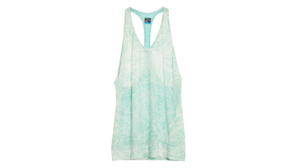 Icebreaker Nomi Tank - Women's-Palm Dots Snow/Tasman-Medium
