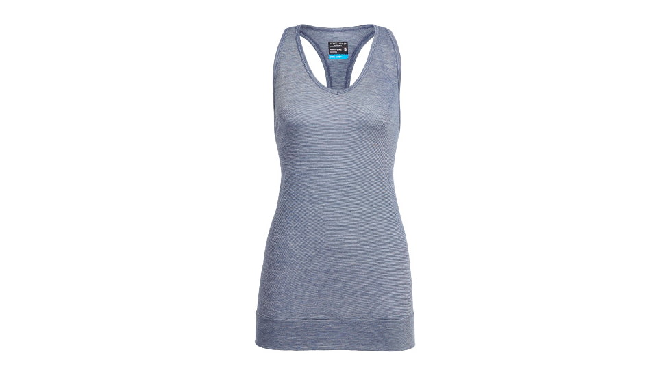 Icebreaker Nomi Tank - Women's-Stripe Gumtree/Snow-Small