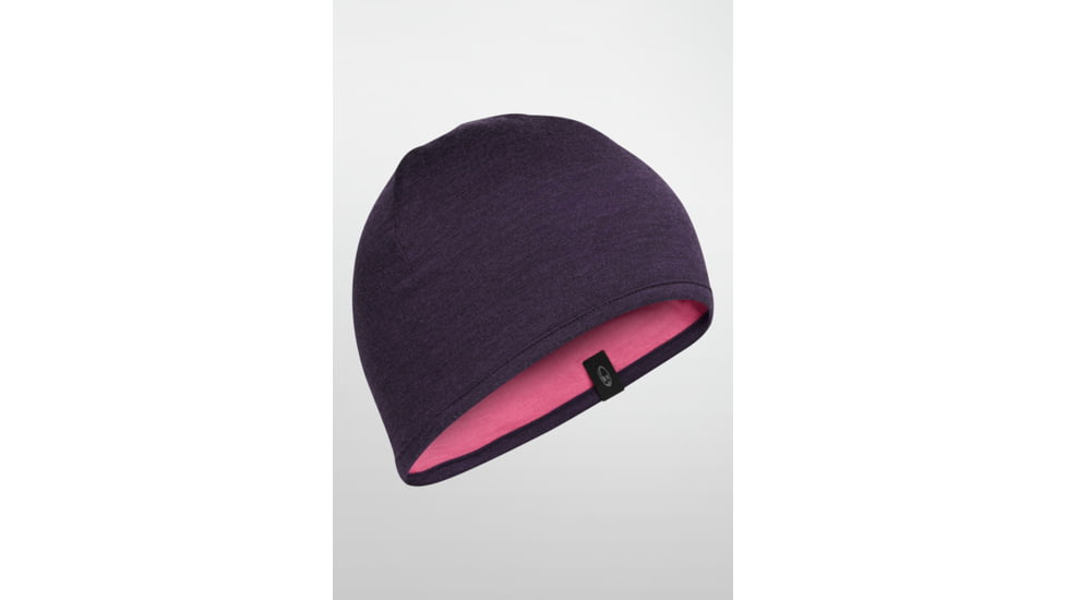 Icebreaker Pocket Hat-Burgundy Heather/Shocking-One Size
