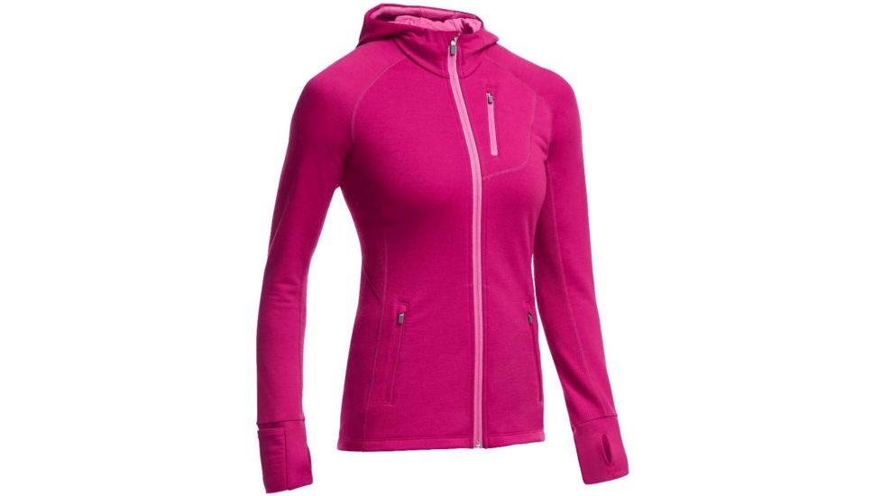 Icebreaker Quantum Long Sleeve Zip Hood - Womens