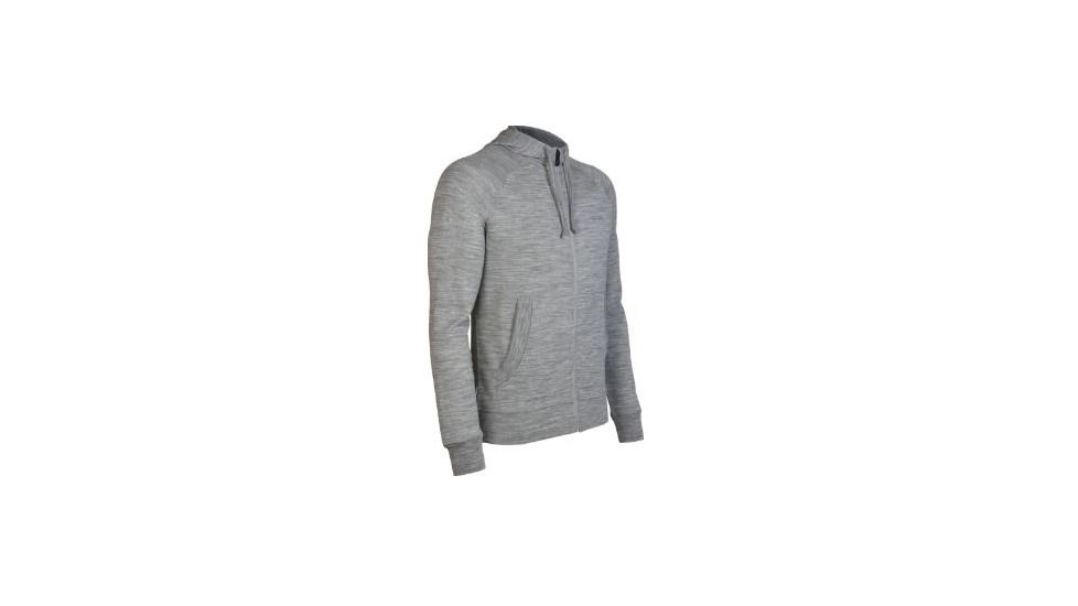 Icebreaker Quattro Long Sleeve Zip Hood - Men's-Metro-Large