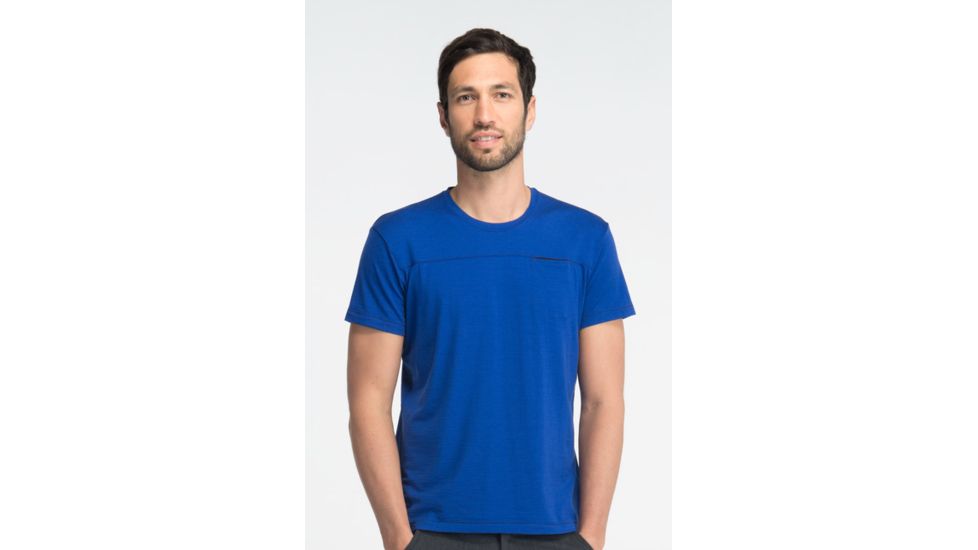 Icebreaker Quattro Short Sleeve Clearance - Men's-Cobalt-X-Large