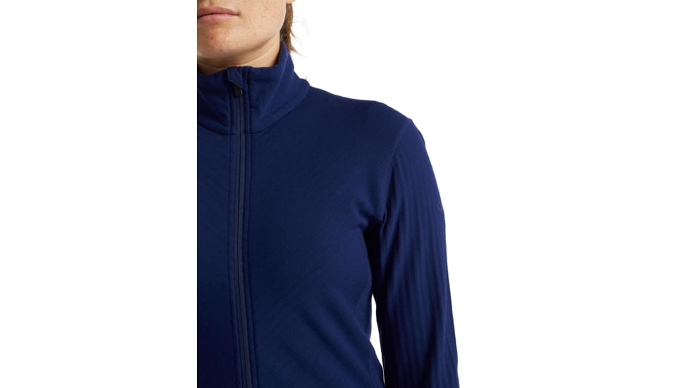 Icebreaker RealFleece Descender Long Sleeve Zip Jacket - Womens, Royal Navy, Small, IB103900466S