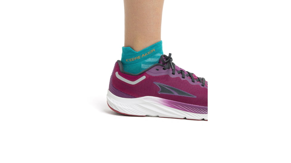 Icebreaker Run+ Ultralight Micro Socks - Women's, Flux Green/Solar, Medium, IB104215895M