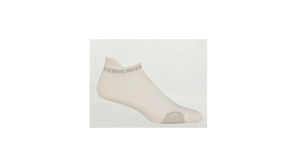 Icebreaker Run Ultralite Micro Sock Clearance - Women's-White/Silver/White-Small
