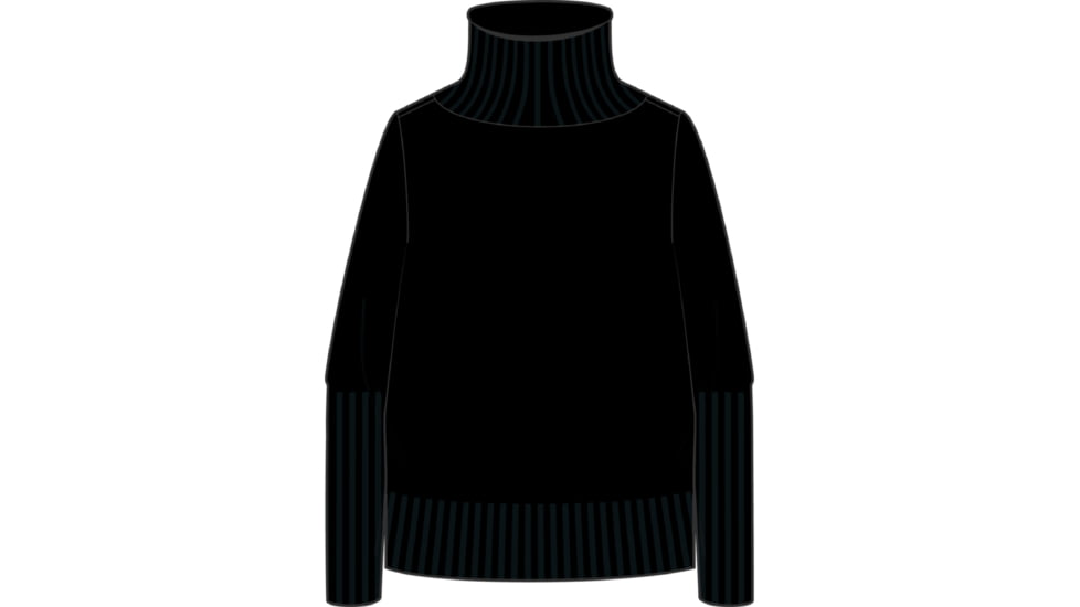 Icebreaker Seevista Funnel Neck Sweater - Women's, Black, Extra Large, IB0A59LI001XL