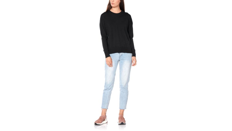 Icebreaker Shearer Crewe Sweater - Womens, Black, Large, 104822001L