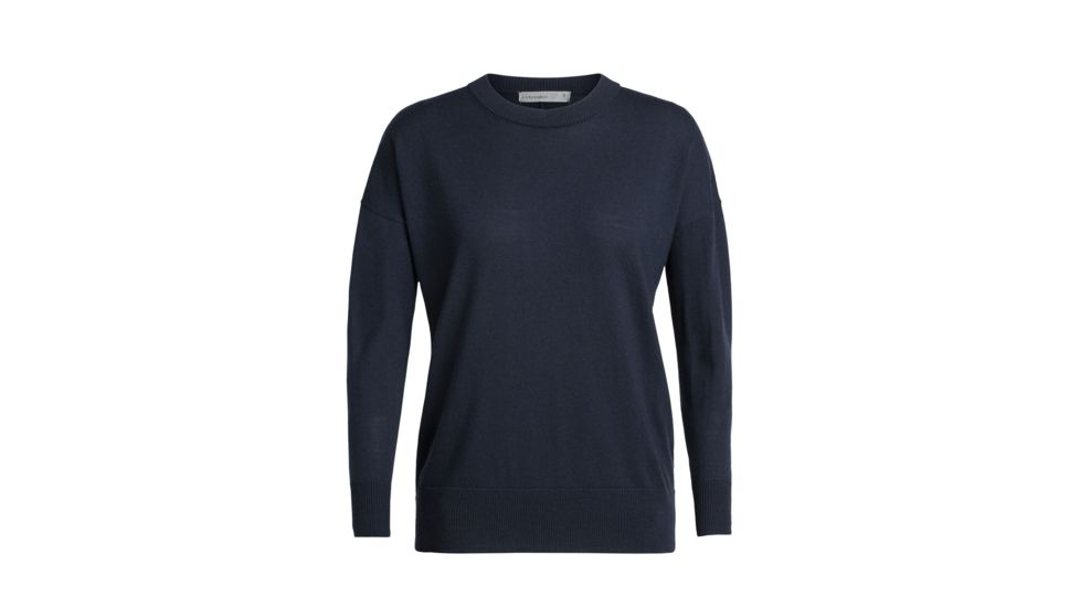 Icebreaker Shearer Crewe Sweater - Womens, Midnight Navy, Extra Small, 104822401XS