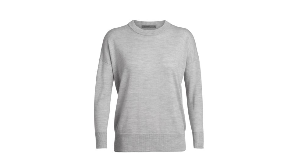 Icebreaker Shearer Crewe Sweater - Womens, STEEL HTHR, Small, 104822029S